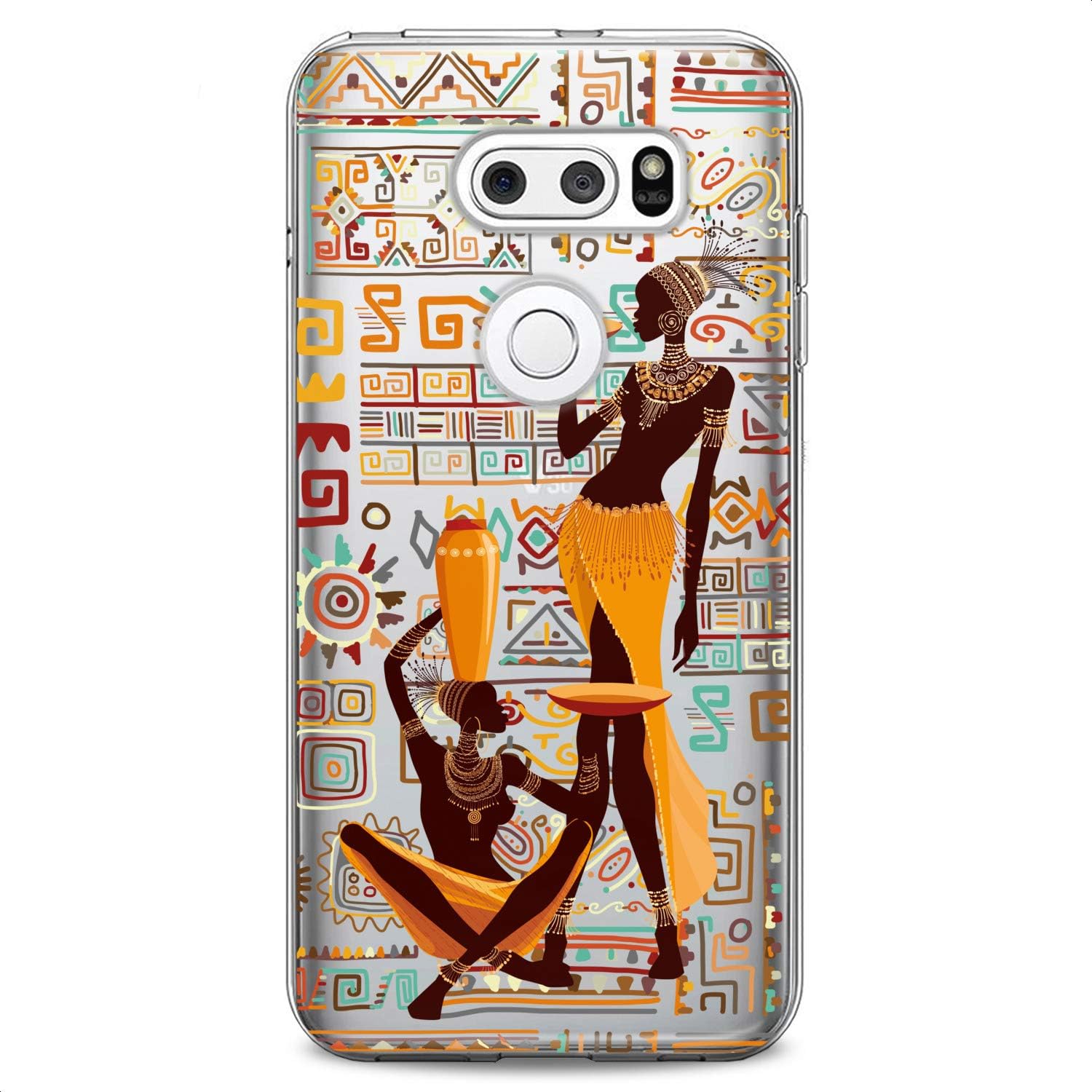 Case Replacement for LG G7 ThinkQ Fit Velvet G6 V60 5G V50 V40 V35 V30 Plus W30 African Tribal Female Design Cute Beauty Lady Slim fit Soft Elegant Womans Print Clear Flexible Silicone Ethnics