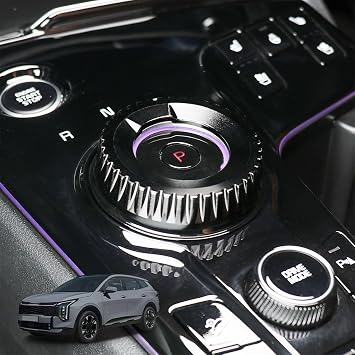 Compatible with Kia Sportage 2023-2025 Accessories Aluminium Alloy Gear Control Knob Cover Black