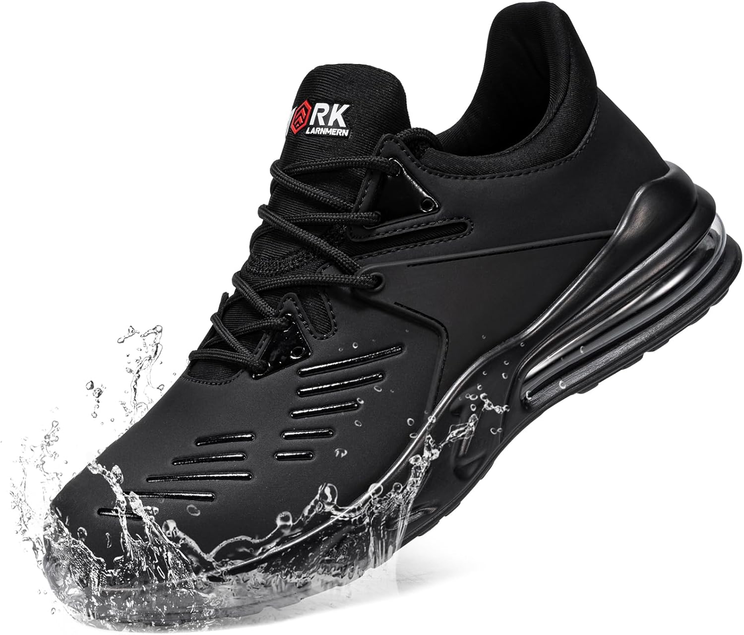 LARNMERN Women's Waterproof Work Shoes - Steel Toe Comfort