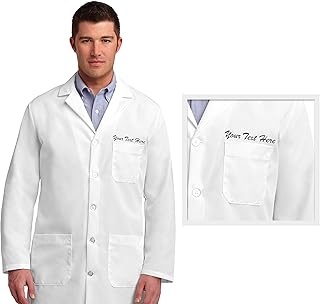Custom Embroidered Unisex Long Sleeve 3-Pocket Medical Laboratory Coats - Add Your Text
