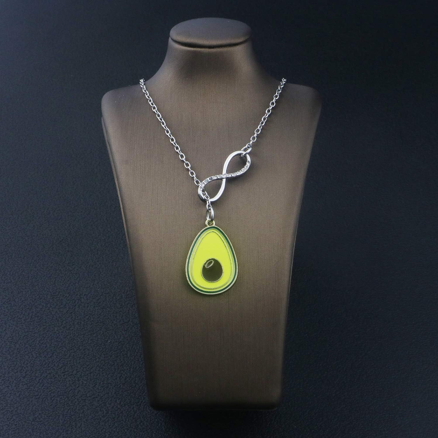 Miniatura 4 de WENATA - Collar con colgante de aguacate para amante del aguacate, regalo de amistad, collar de aguacate, amante del aguacate, regalo para amante de