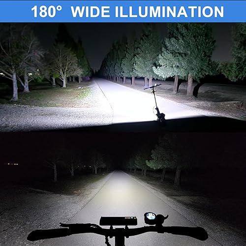 Miniatura 2 de Luces de bicicleta, 17 LED de 4000 lúmenes, luz de bicicleta con 4 modos, 10000 mAh USB recargable luz de bicicleta para bicicleta con pantalla de