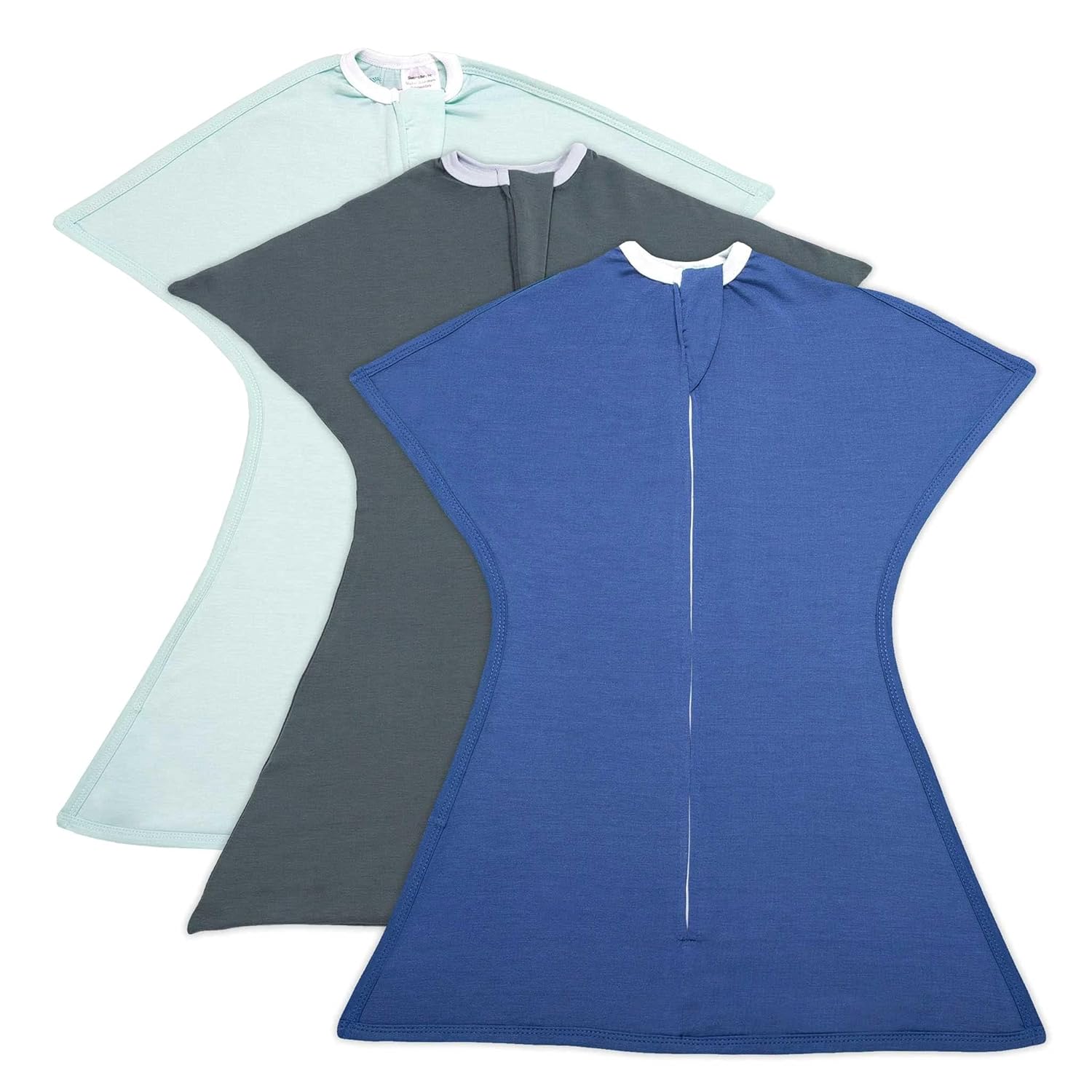 SleepingBaby Zipadee-Zip Transition Swaddle - Cozy Baby Swaddle Blanket with Zipper Convenience - Roomy Wearable Blanket for Easy Diaper Changes - ClassicBoy, X-Small (3-6 Month) - 3 Pack