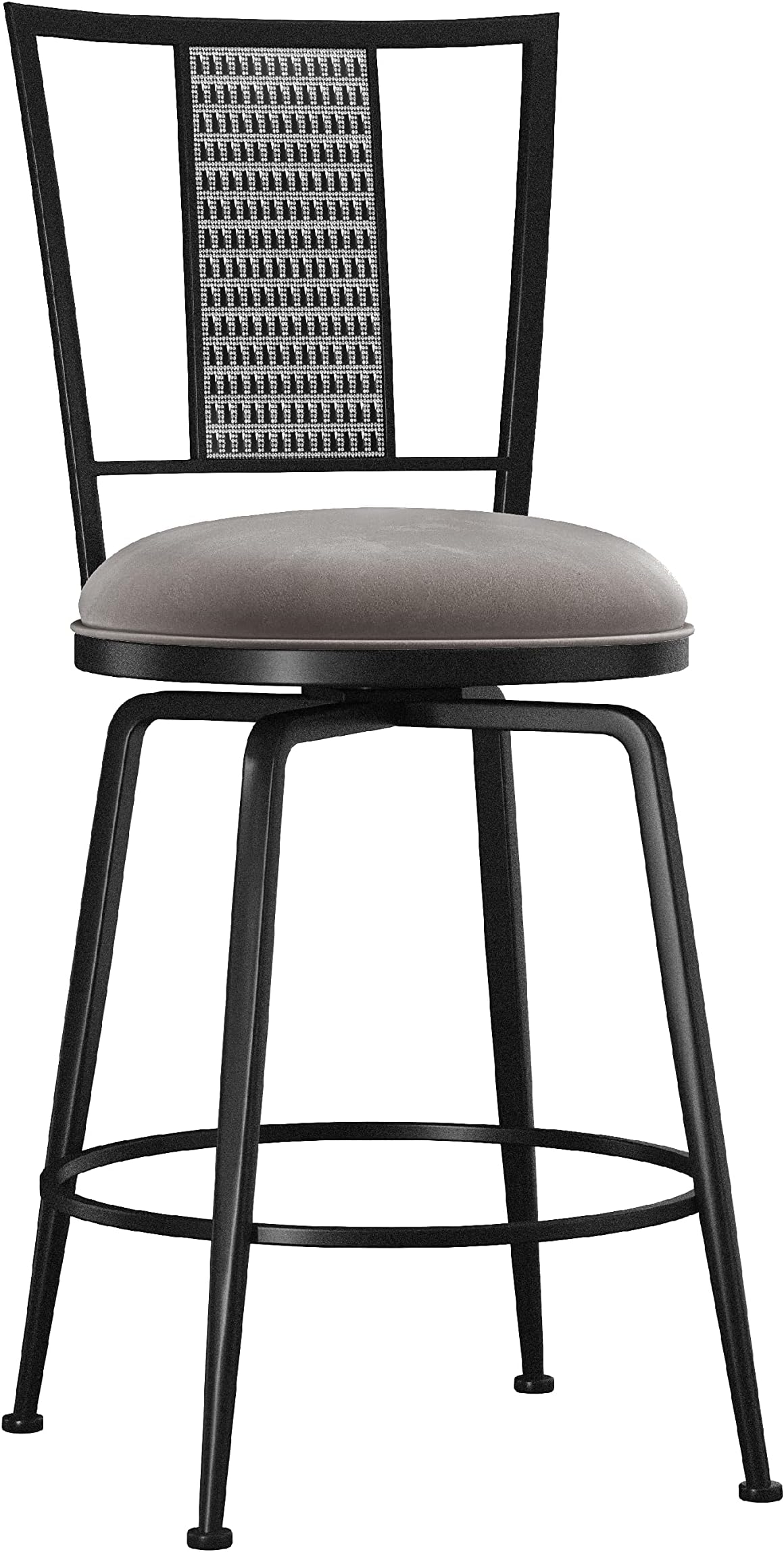 Hillsdale Furniture Queensridge Metal Swivel Counter Height Stool, Black