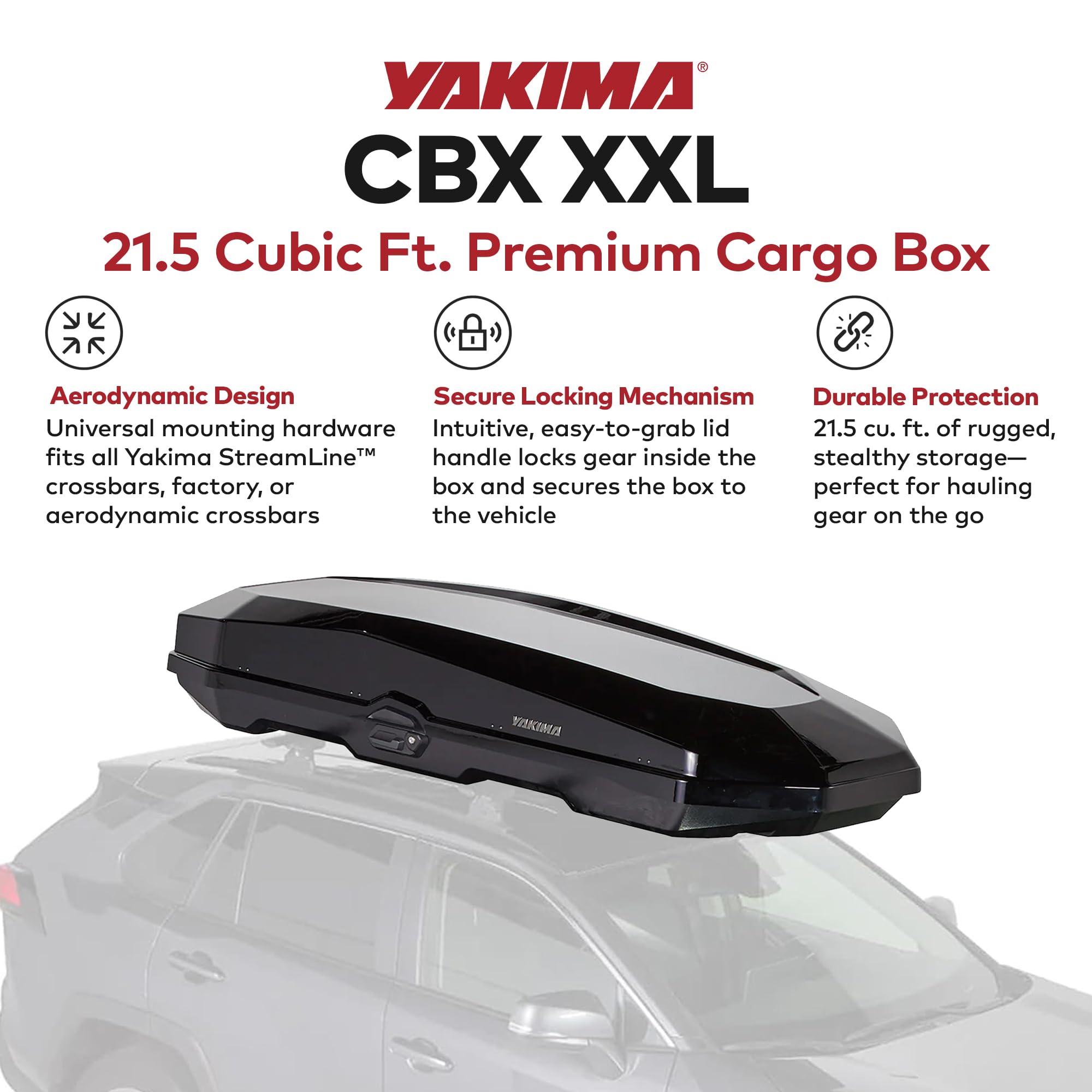 Amazon.com: Yakima CBX XXL 21.5 Cubic Foot Vehicle Rooftop Premium