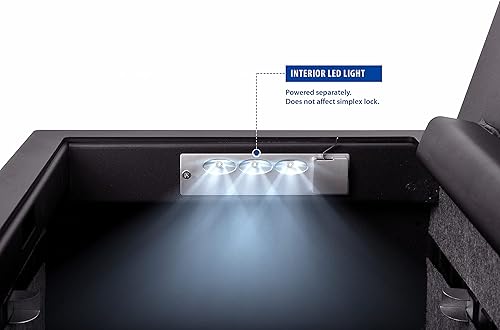 Miniatura 4 de Viking Security Safe VS-50SX, cerradura mecánica simple grande de alta resistencia, caja fuerte para pistola multipistola, construcción de acero,