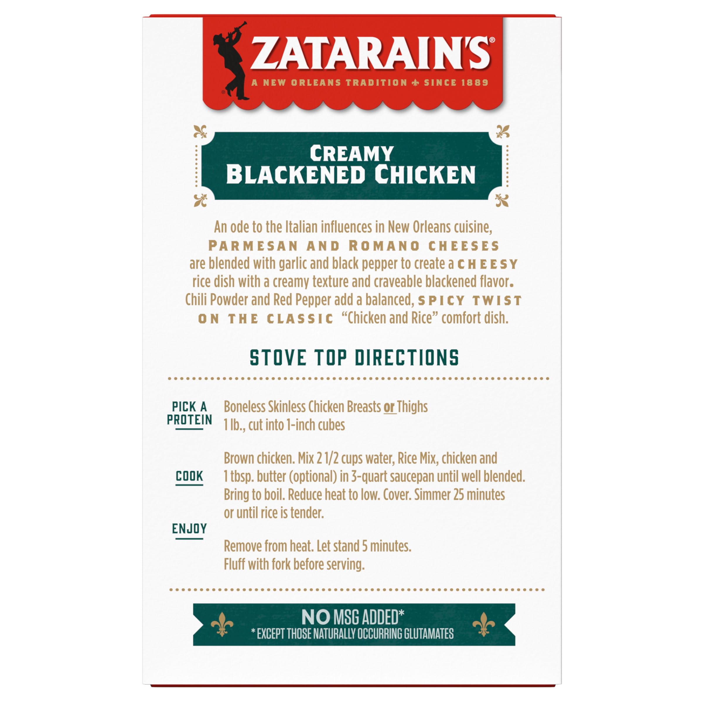 Zatarain's Creamy Blackened Chicken Rice Mix, 8 oz (Pack of 8)