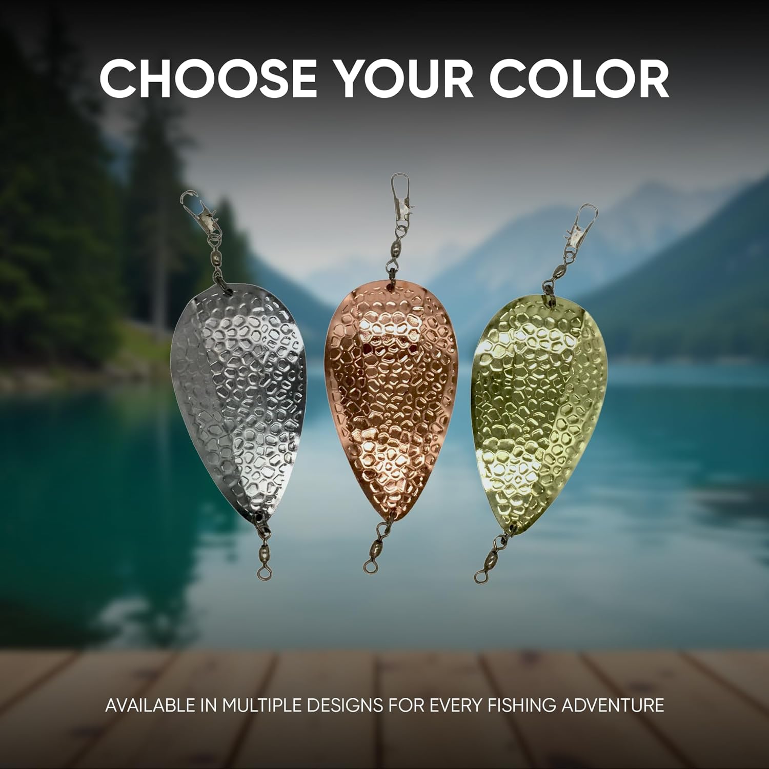 Kokanee Salmon Dodger Jets 4-Inch 3-Pack & 9-Pack Sets - Copper, Silver & Gold Color Plated Metal - Highly Reflective Fishing Lures for Salmon & Trout