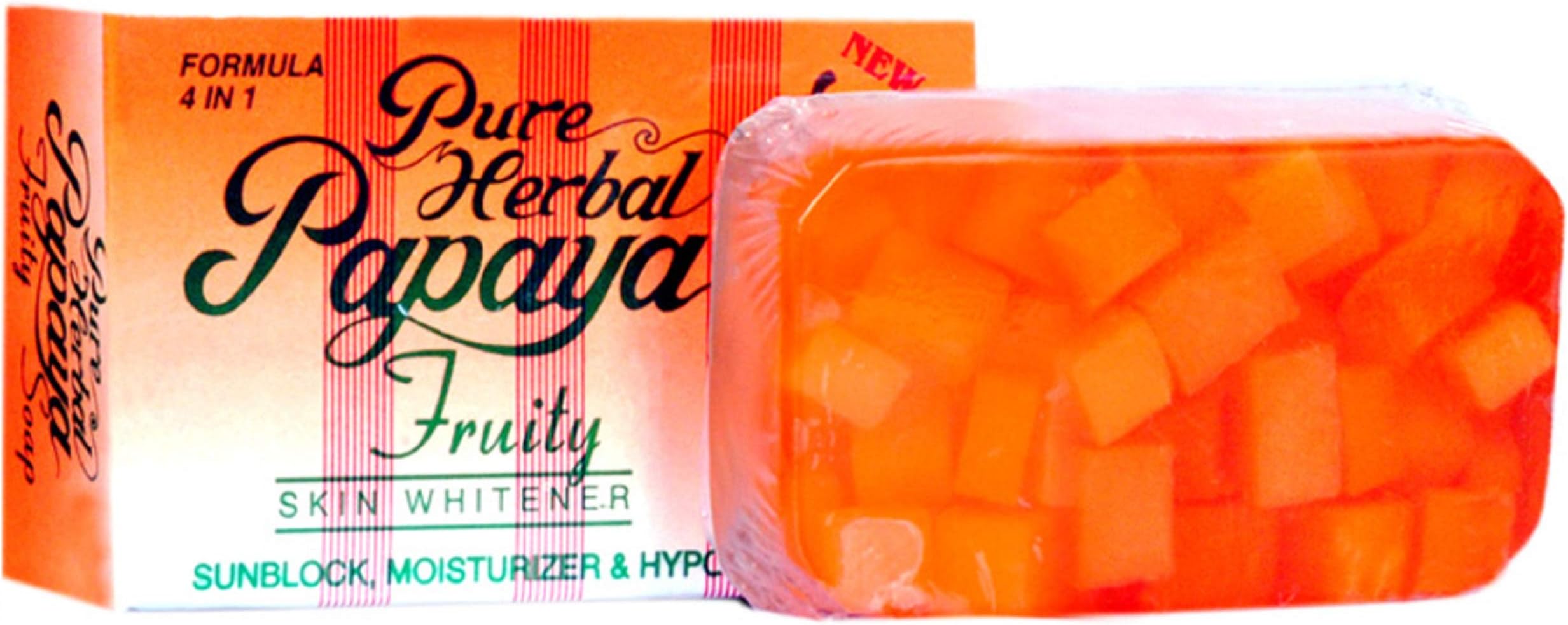 Creme 21 Pure Herbal Papaya Fruity Soap 4 In 1 Skin Whitening Soap 1Pc (135 g)