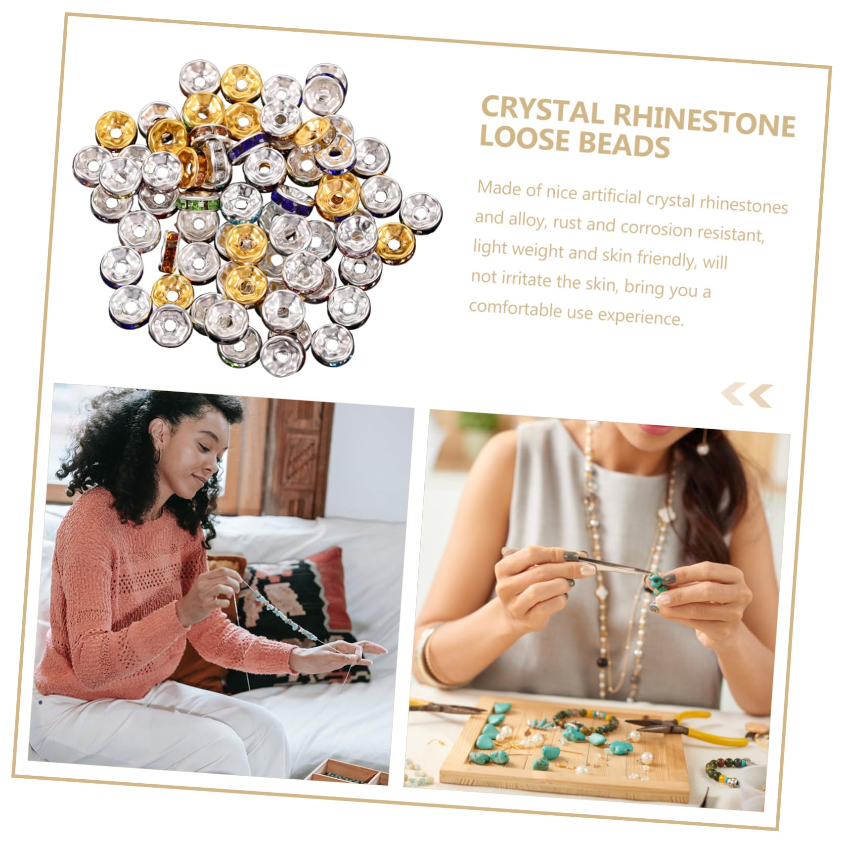 SHINEOFI 5 Series Cuentas Doradas Para Hacer Pulseras Cuentas Para Joyería Kit Para Hacer Joyas Coloridas Con Letras Para Pulseras Kit Para Collares Con Dijes 200 piezas*5