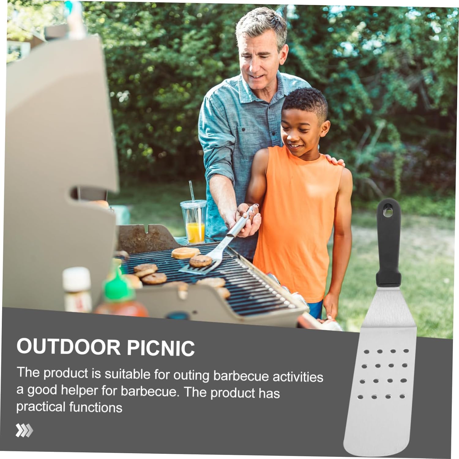 SECFOU 1set Stainless Steel BBQ Utensils Professional Barbecue Accessories for Outdoor Cooking Complete Tool for Foodies and Campers