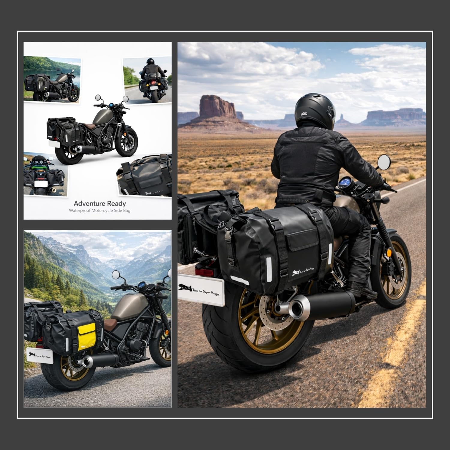 Amazon | T.S.H バイク用防水サイドバッグ 左右セット 底面補強シート