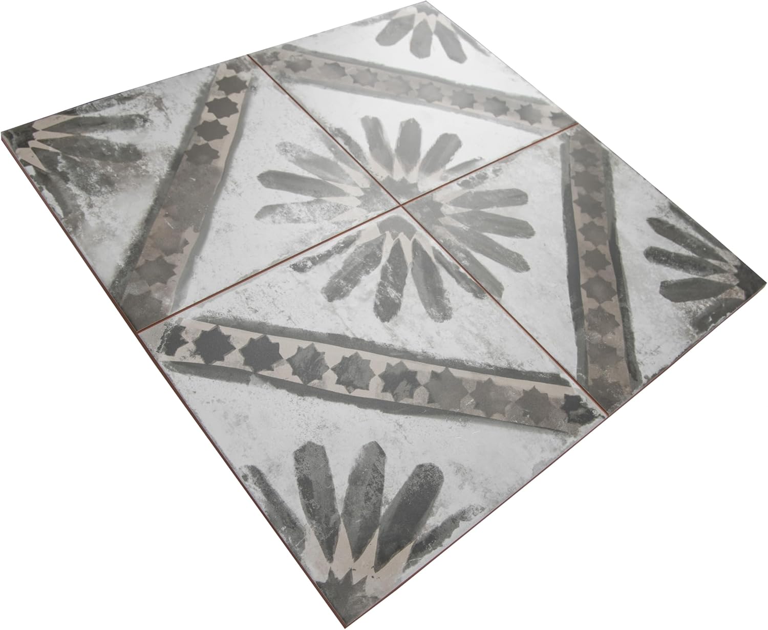 Kings Marrakech Charcoal Grey 17-5/8" x 17-5/8" Ceramic Floor and Wall Tile