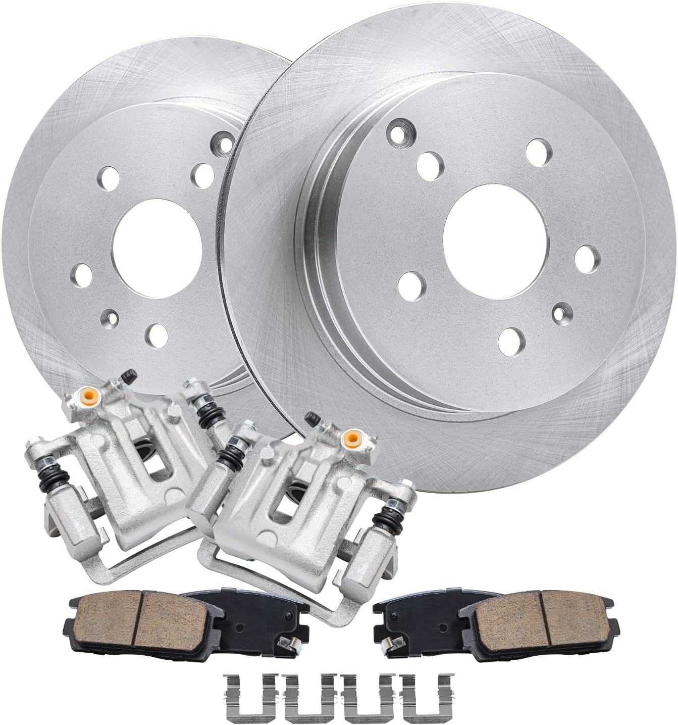 Detroit Axle Rear Brake Kit with Calipers Rotors and Ceramic Pads for 2010–2017 GMC Terrain