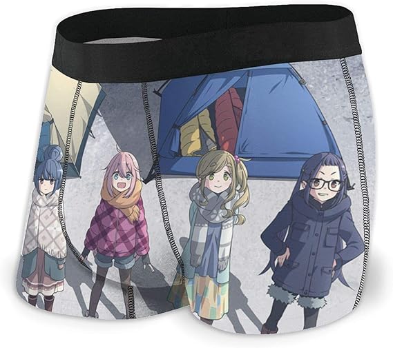 Amazon Co Jp ゆるキャン 1 メンズ ショーツ ボクサー ファッションカスタム印刷 立体設計の四角いズボン通気性 吸汗速乾 ボクサー 下着 ファッション