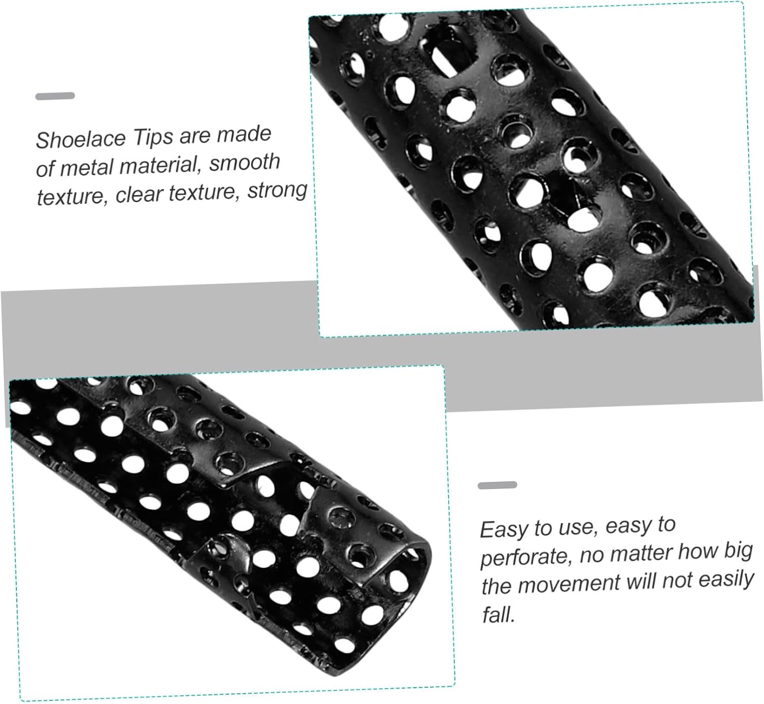 Didiseaon 8pcs Metal Shoelace Tips DIY Replacement Shoelace Head Metal Decorative Ends Tips