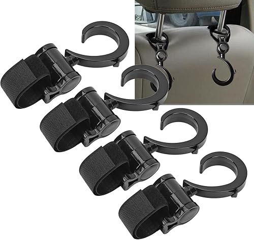 Miniatura 8 de 4 ganchos para cochecito de bebé, ganchos multifuncionales para colgar bolsas de compras, mochila, clips de gancho universales giratorios de 360