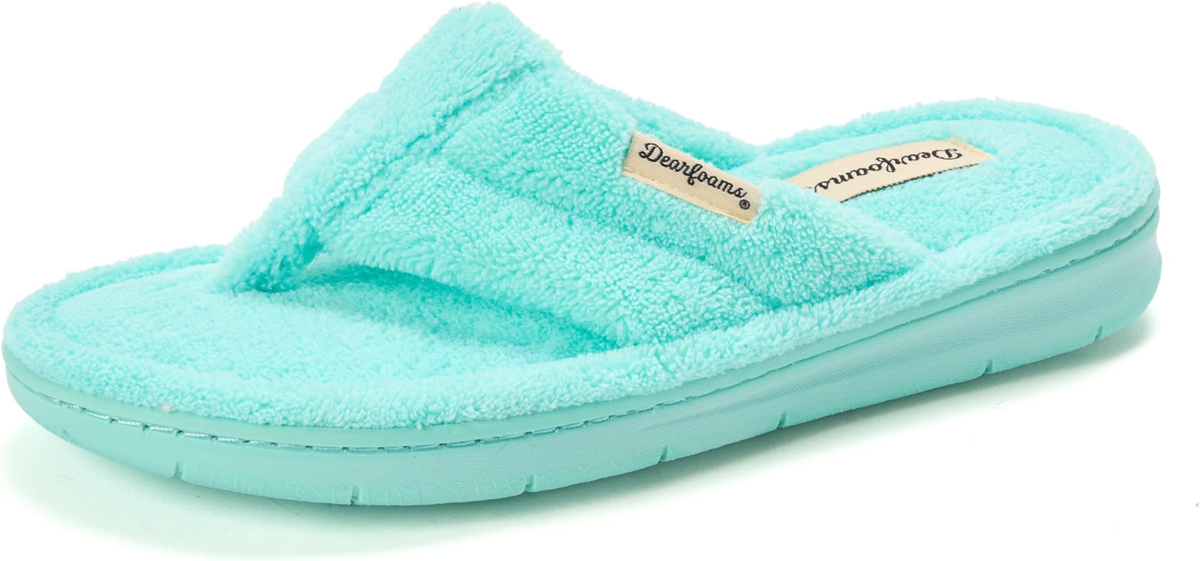 Women's Melanie Colorblocked Microfiber Terry Thong Slipper