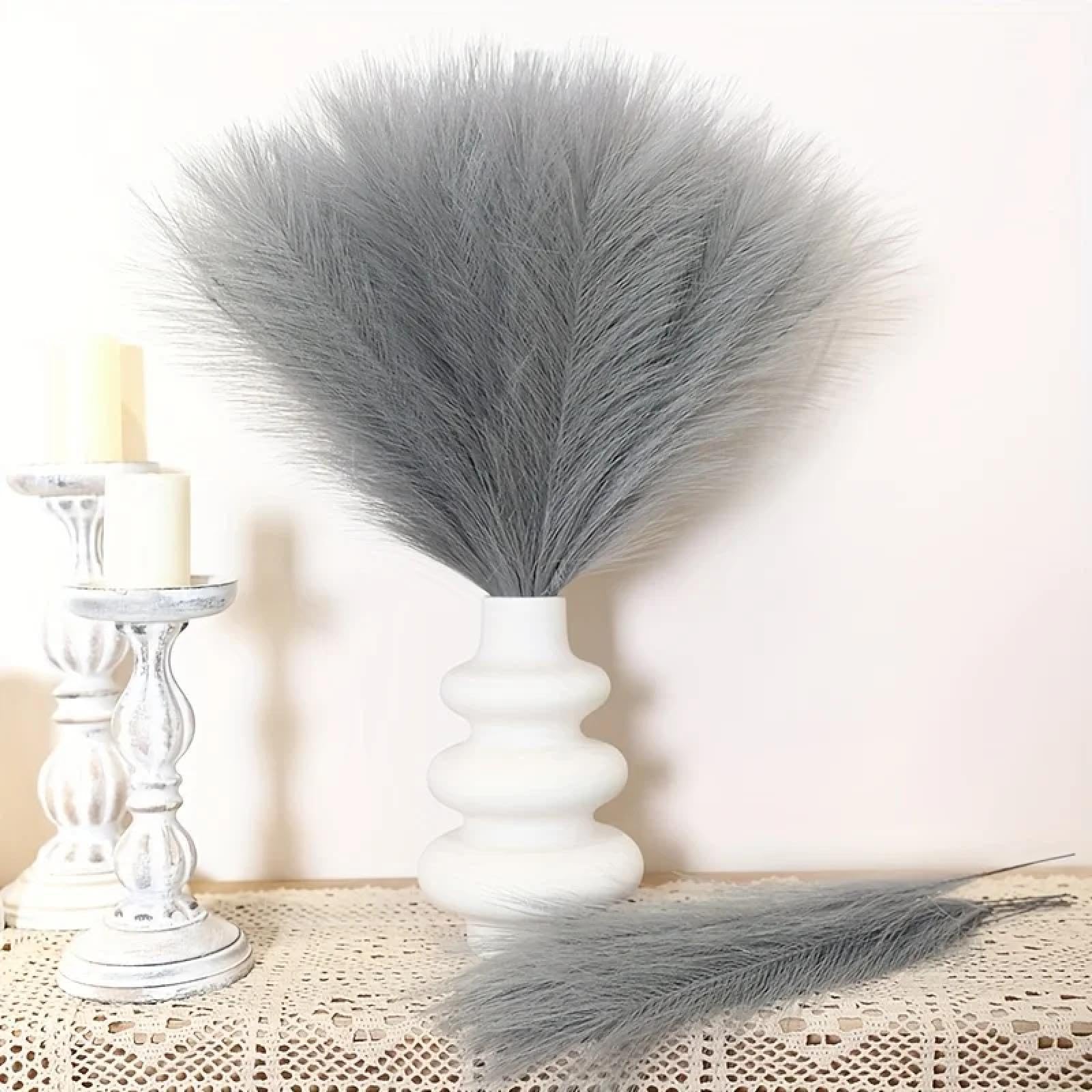 4 Stück Künstliche Pampasgras-Dekoration – 111,8 Cm Hoch, Blau, Flauschig, Für Boho- & Bauernhaus-Deko