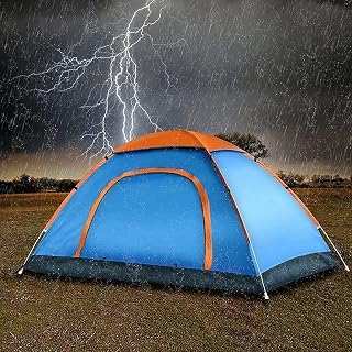 Portable Tent for Camping Ideal for 2 Persons Easy Setup for Picnic, Travel, Hiking, Trekking, Outdoor Camping Waterproof and Windproof Tent Superior Air Ventilation, Multicolor