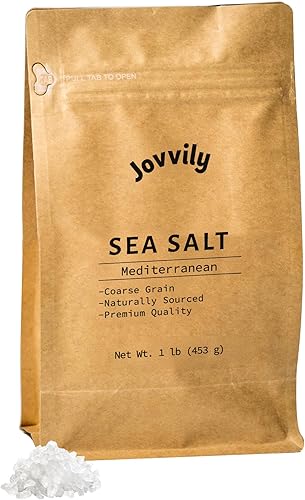 Jovvily Sal marina - 1 lb - Grano grueso - Procedente de España - Cocina - Aditivo de baño