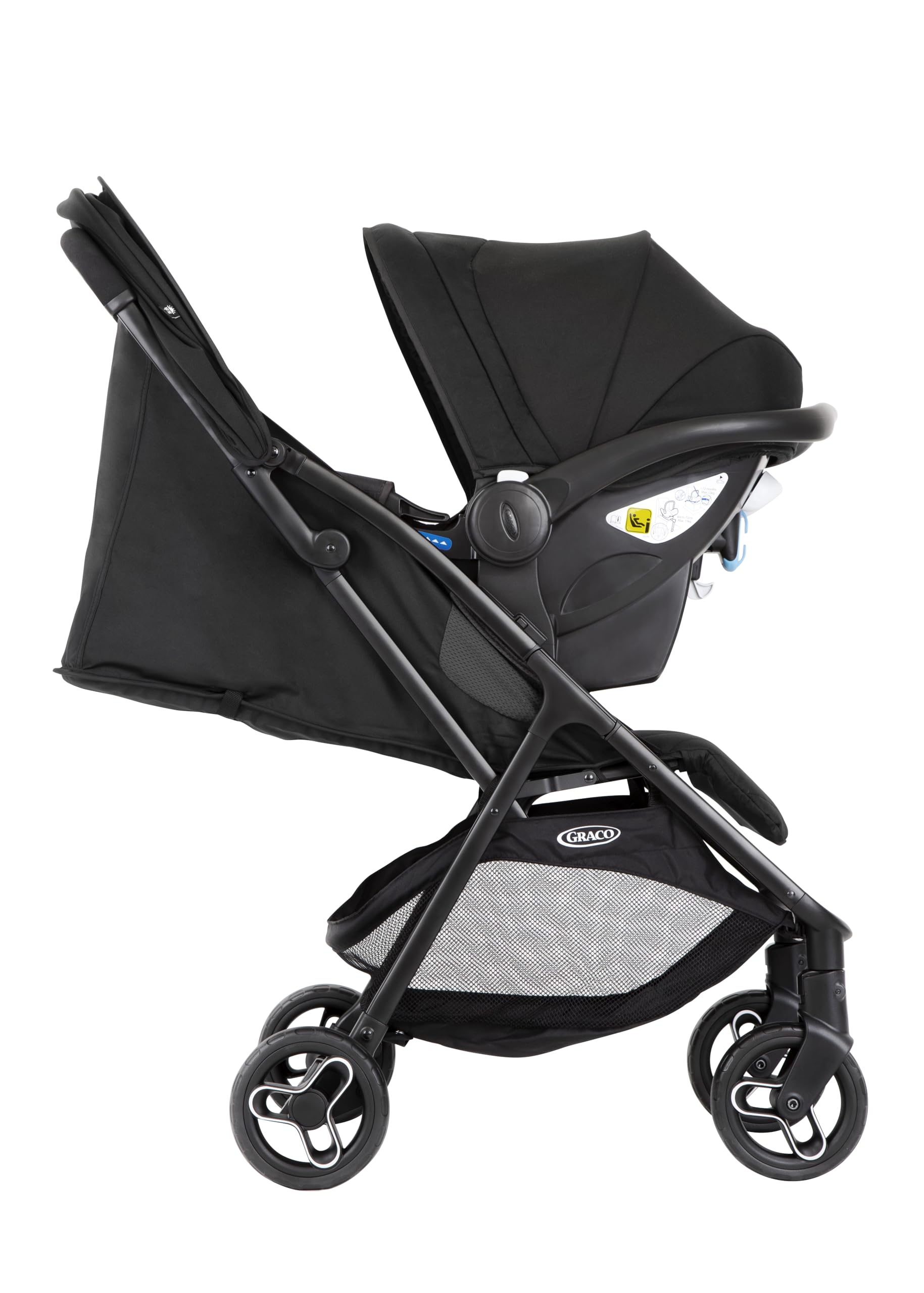 Graco Myavo Poussette légère et à pliage rapide, de la naissance à 4 ans environ (22 kg), avec housse de pluie, Midnight