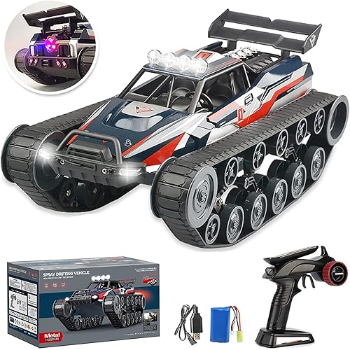 GoolRC Auto tanque a control remoto, escala 112, 2.4 GHz, tanque recargable para niños, vehículos giratorios de 360, regalos para niños, niñas y