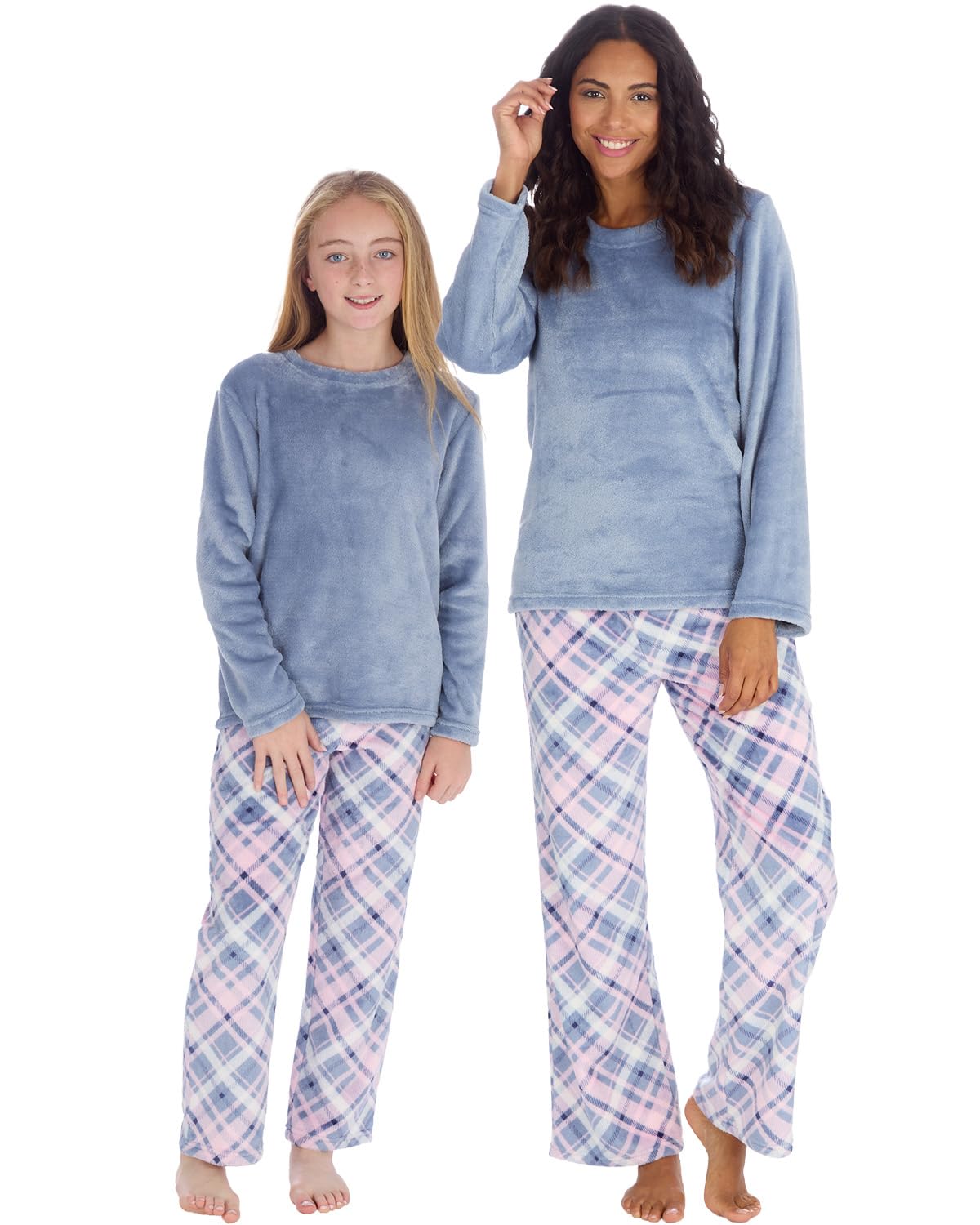 Undercover Ladies Soft Fleece Pyjamas 34B2141 Blue Check L