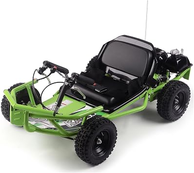 MonsterT Kids Gas Powered Go Kart, 52CC 2-Stroke Mini Gas 4 Wheeler for Kids with Rear Disc, EPA Approved Gas Powered, Mini Go Kart Speed up to 32Mph, Weight Support Up to 185 LBS Green