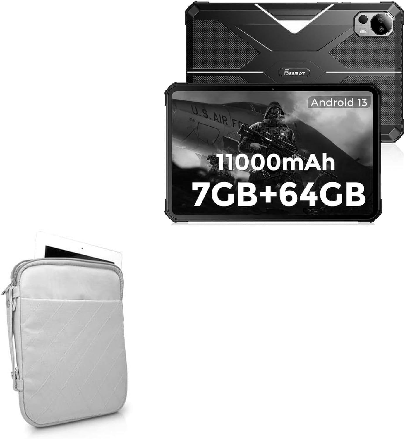 BoxWave Case Compatible with FOSSiBOT DT1 Lite - Quilted Carrying Bag, Soft Synthetic Leather Cover w/Diamond Design - Cool Grey