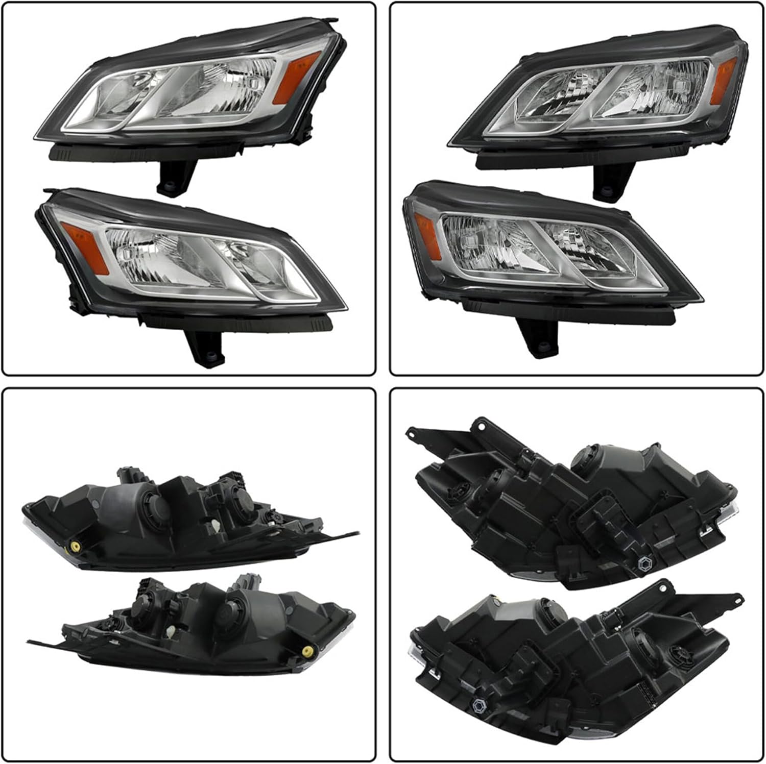 Headlights Assembly Headlamps Left & Right Side Replacement for T-raverse 2013-2017