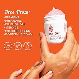 Bio-Oil Dry Skin Gel, Face and Body Moisturizer, Fast Absorbing Hydration, with Soothing Emollients and Vitamin B3, Non-Comedogenic, 3.4 Oz