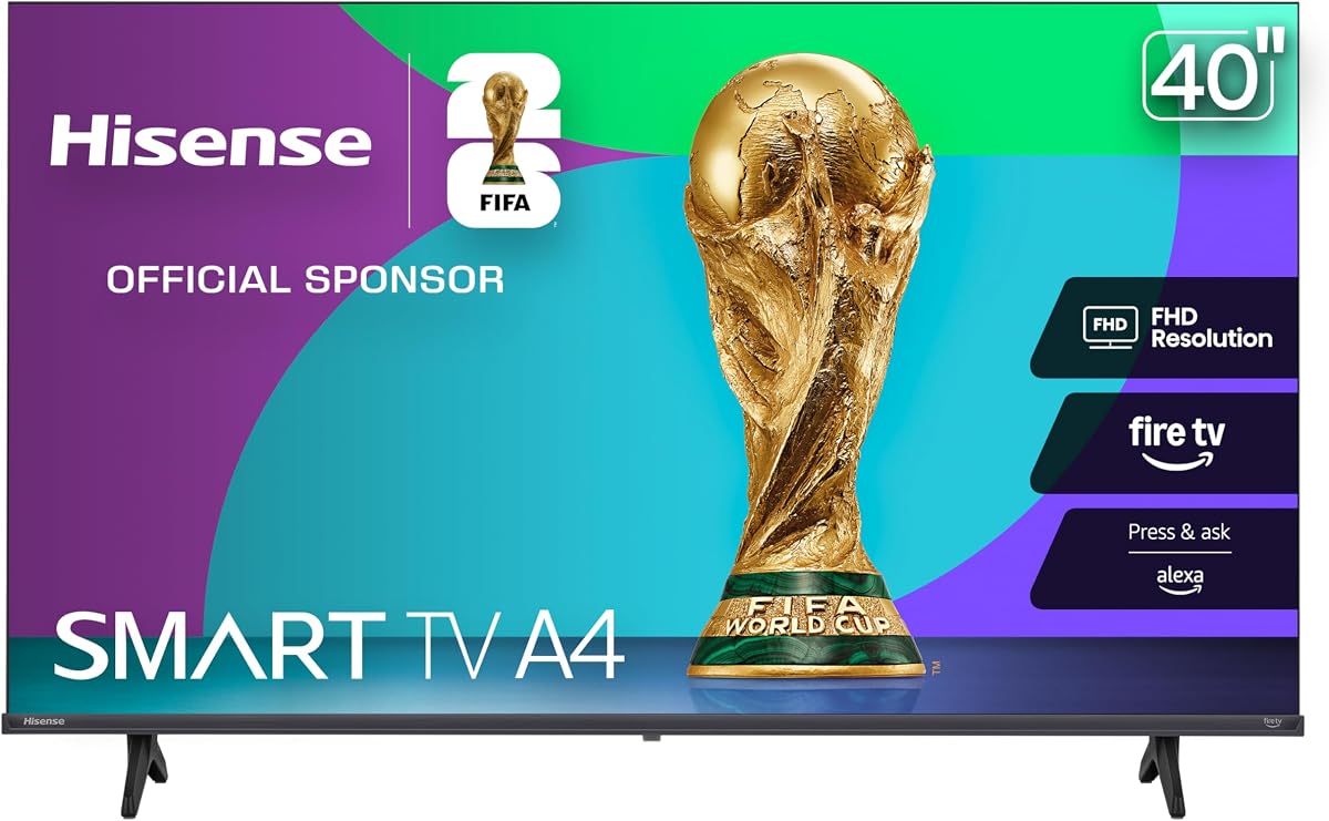 Smart Fire TV FHD 1080p serie A4 de 40 pulgadas (40A4NF) - DTS Virtual: X, diseño de bisel delgado, Alexa integrada, Streaming TV, negro