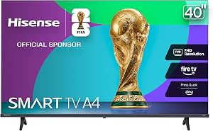 Hisense 40" Clase A4 Serie FHD 1080p Smart Fire TV (40A4NF) - DTS Virtual: X, Diseño de Bisel Delgado, Alexa Integrada, TV de Streaming, Negro