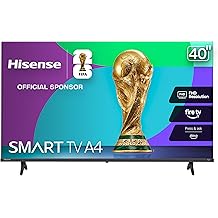 Hisense 40-Inch Class A4 Series FHD 1080p Smart Fire TV (40A4NF, 2025 Model) - DTS Virtual: X, Slim Bezel Design, Alexa Built in, Streaming TV, Black