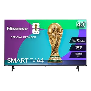 Hisense 40-Inch Class A4 Series FHD 1080p Smart Fire TV 40A4NF 2025 Model - DTS Virtual X Slim
