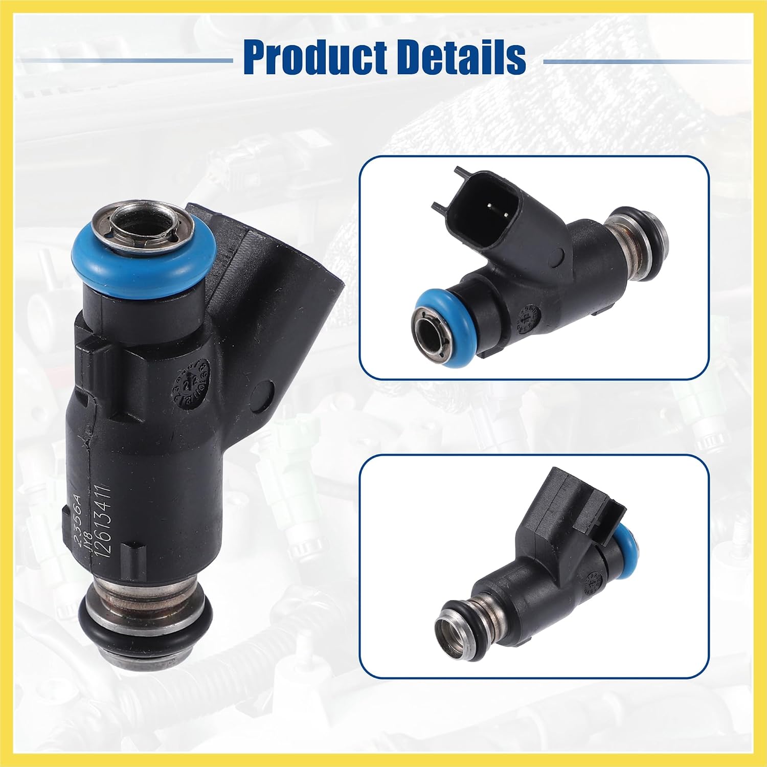 Car Fuel Injector Nozzle Replacement for Chevy Silverado 1500 4.3L 4.8L 5.3L 6.0L 2010-2013 No.12613411 - Pack of 1 Benefit