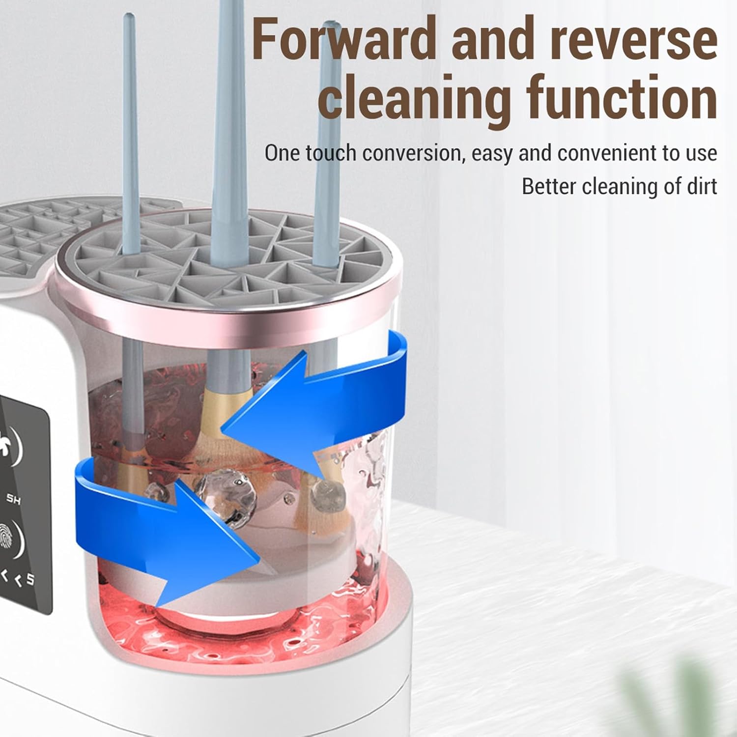 Electric Makeup Brush Cleaner,Multi Use Cosmetic Brush Cleaner, Automatic Makeup Brush Cleaner with Makeup Brush Dryer,Portable USB Deep Cleaning for All Size Makeup Brushes