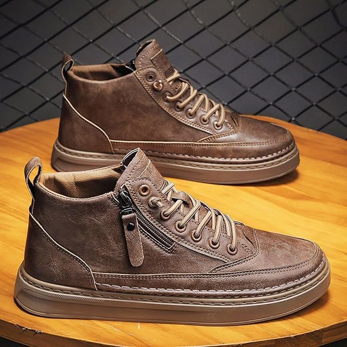 Generisch Chaussures de travail pour homme avec fermeture éclair - Chaussures de marche - Légères et antidérapantes - Chaussures de randonnée - Chaussures de trekking - Chaussures de sport