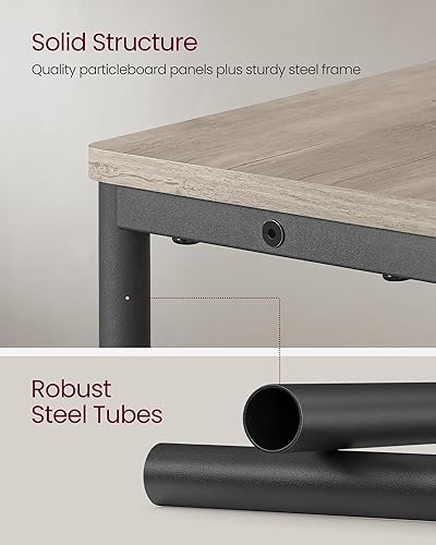 Miniatura 7 de VASAGLE Mesa auxiliar con estación de carga, mesa auxiliar estrecha, mesita de noche de 3 niveles, mesa de sofá para espacios pequeños, revistero,