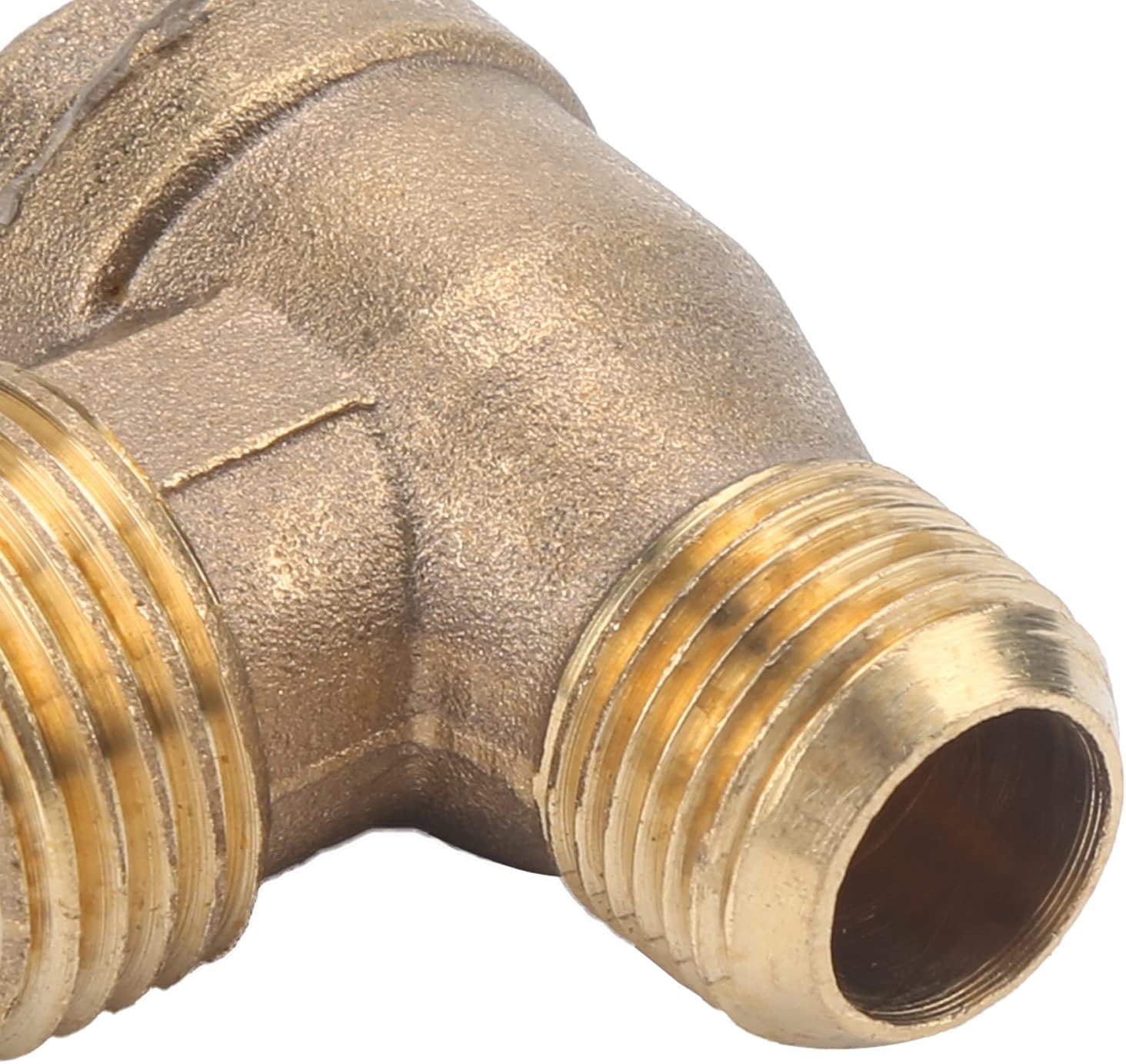 Air Compressor Check Valve, Check Valve Non‑Return G1/2xG3/8 Brass for Air Compressors for Long Term Use