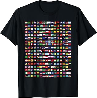 All Countries Flags Of The World 287 Flag International Tee T-Shirt