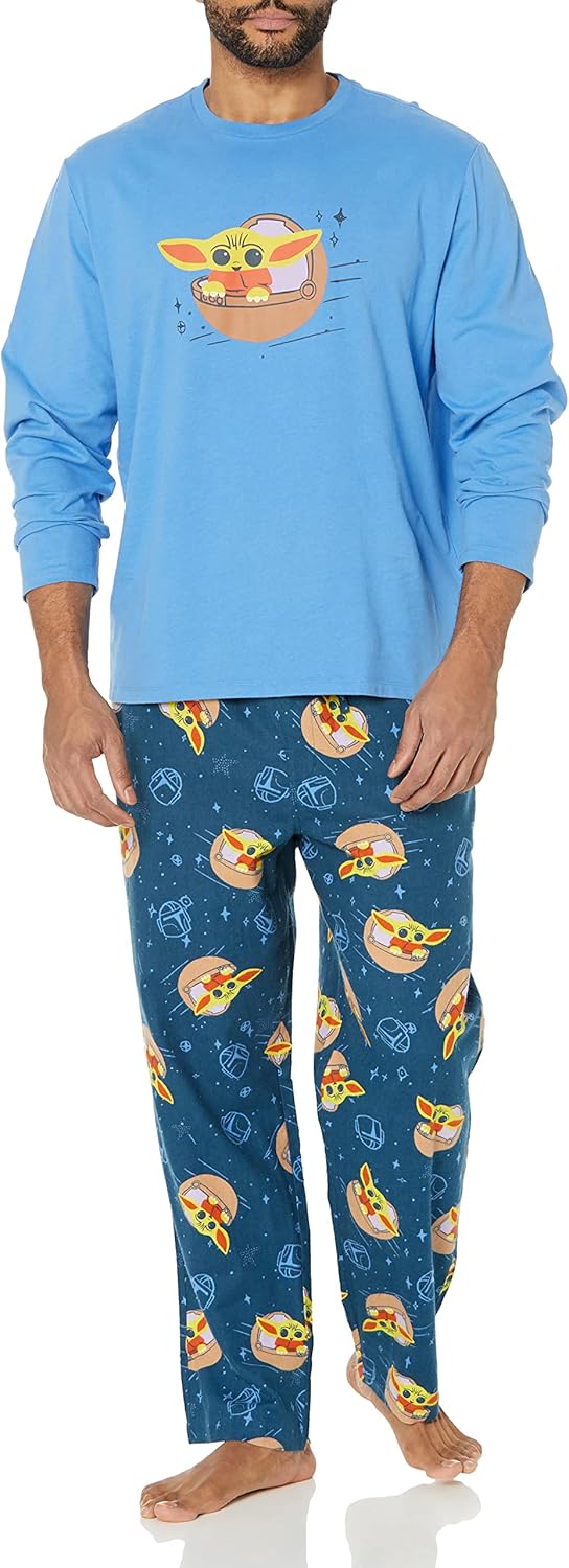 Amazon Essentials Disney | Marvel | Star Wars Men's Flannel Pajama Sleep Sets