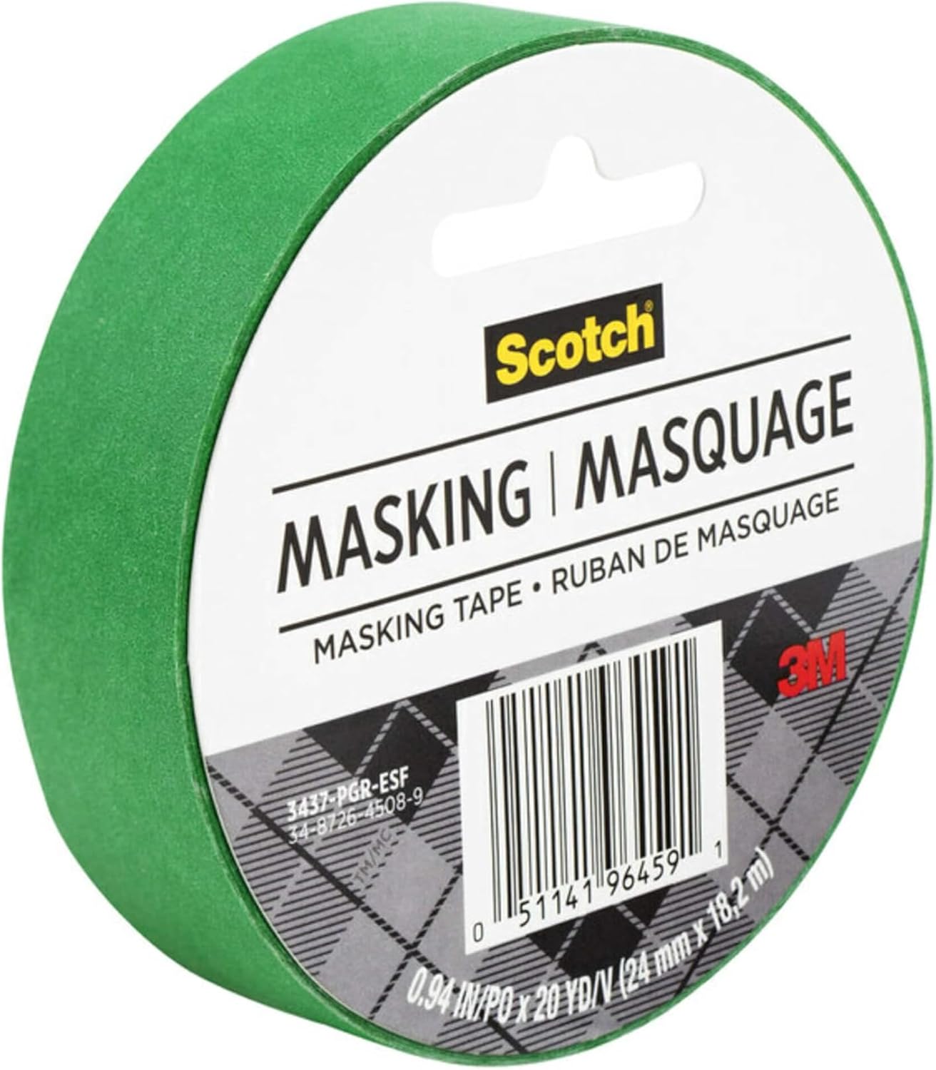 Scotch Expressions Masking Tape, .94 in x 20 yd, Great for Decorating, DIY, and Crafts, 6 Rolls, Primary Green
