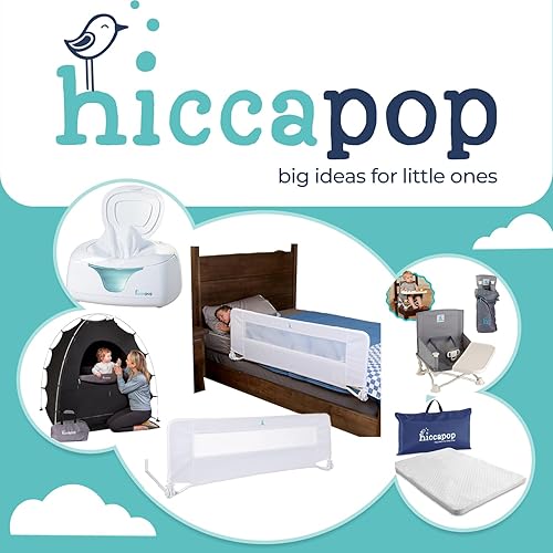 Miniatura 7 de hiccapop Riel de cama de 44 x 19 pulgadas para niños pequeños, riel de seguridad de alta resistencia para camas individuales, matrimoniales, queen,