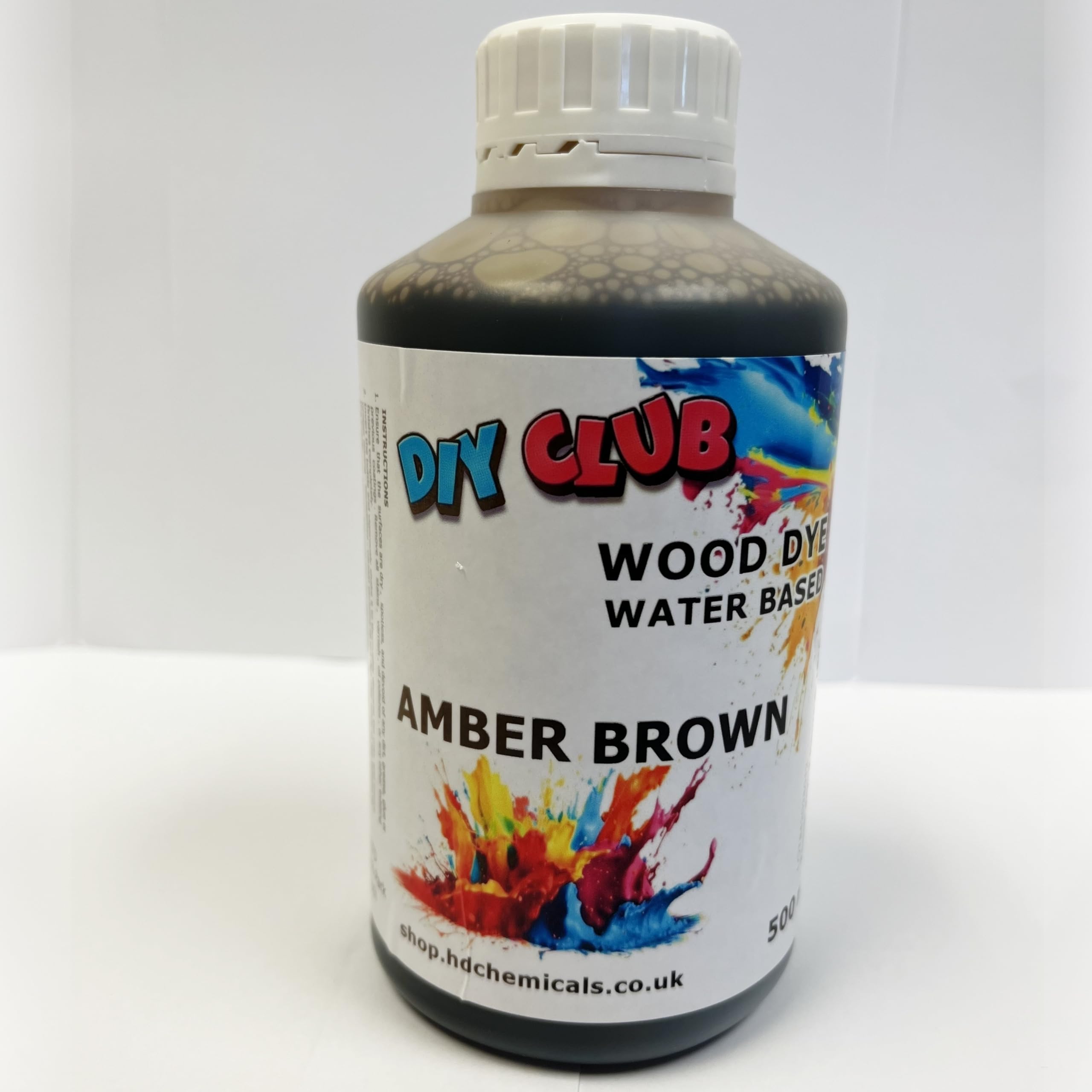 Water-Based Wood Dye, Wood Stain 500ml, 1000ml. Eco-Friendly, Non-Toxic, for DIY Interior Projects, Quick Dry, Furniture.Black, Red, Green, Blue, Pine, Oak, Brown, Mahogany, (Amber Brown, 500ml)