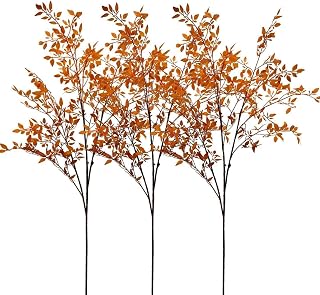 Artifical Ficus Branches Artificial Fifes Autumn Fake Eucalyptus Plant Branches with Leaves Artificial Artificial 110 Cm Ficus Stems Vase for Decorations Home Garden