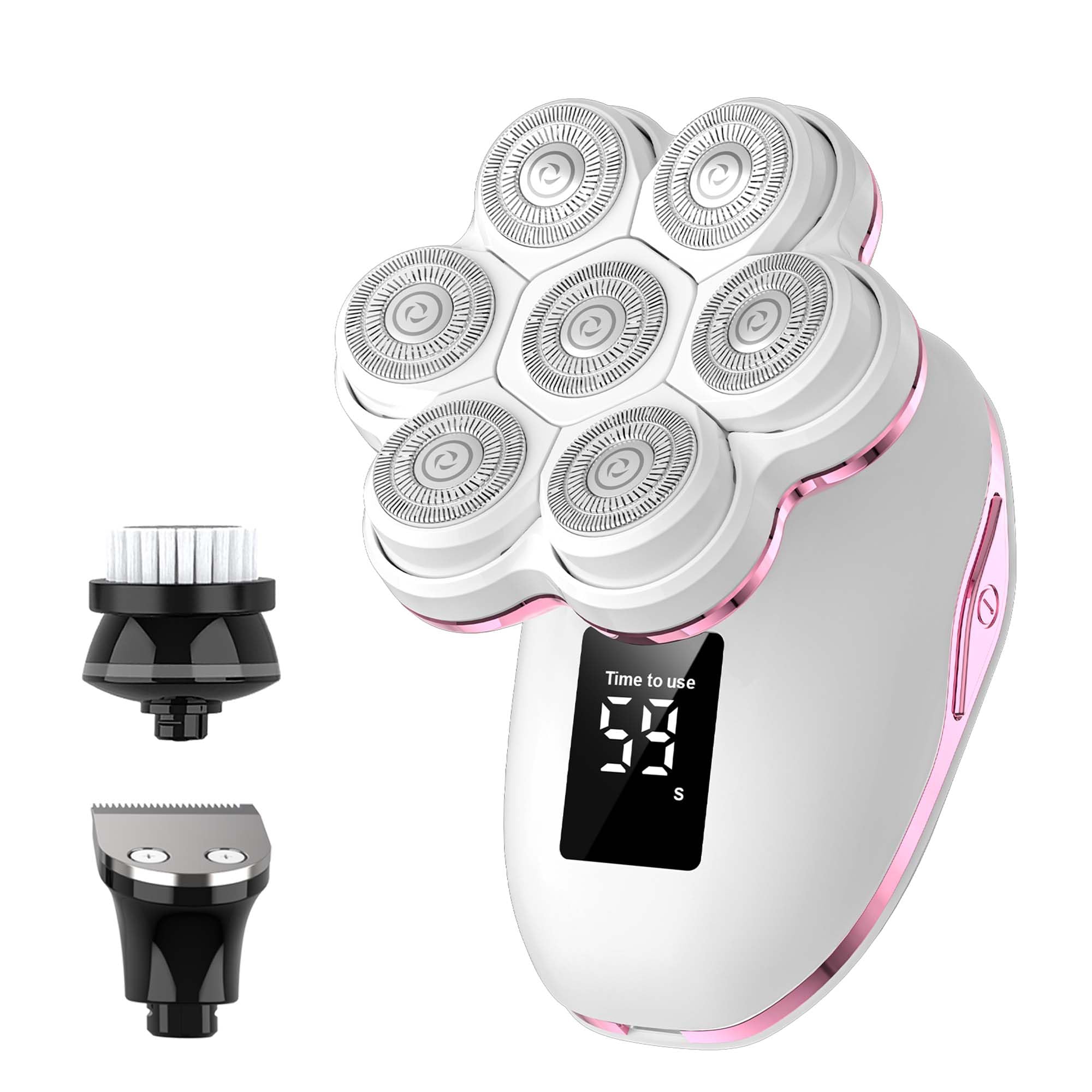 Electric Razors for Women Legs：7D Magnetic Detachable Head Flawless Razor-IPX7 Waterproof Wet Dry Cordless Trimmer-USB Rechargeable Travel Kit(P5)