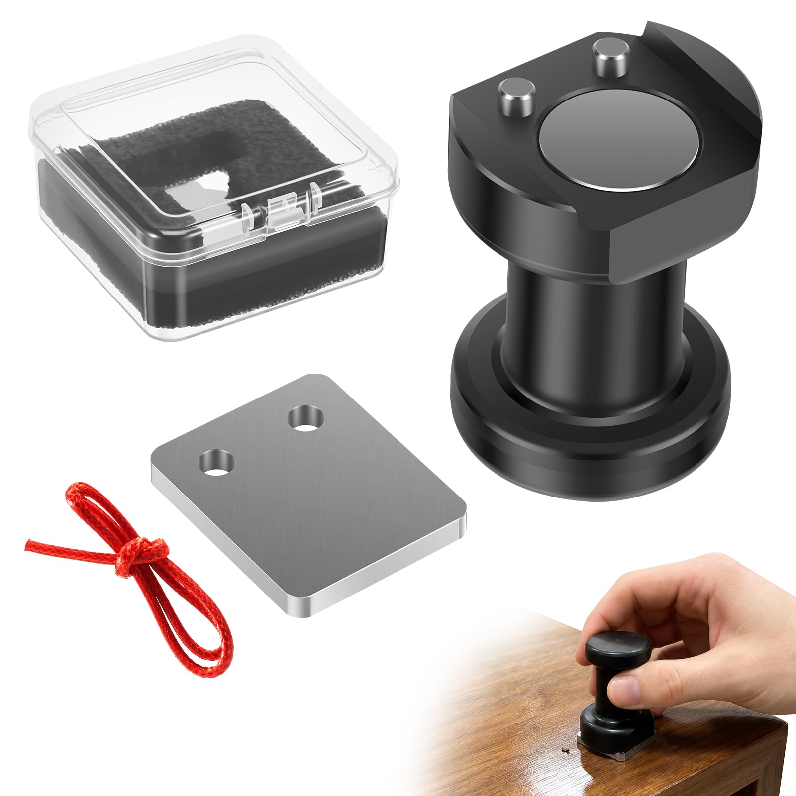 Środek do usuwania lakieru z uchwytem, skrobak do lakieru z twardego metalu, 30 × 25 mm, narzędzie do naprawy punktowej lakieru, wtrąceń kurzu, punktów lakieru i lokalnych wad lakieru, z pudełkiem