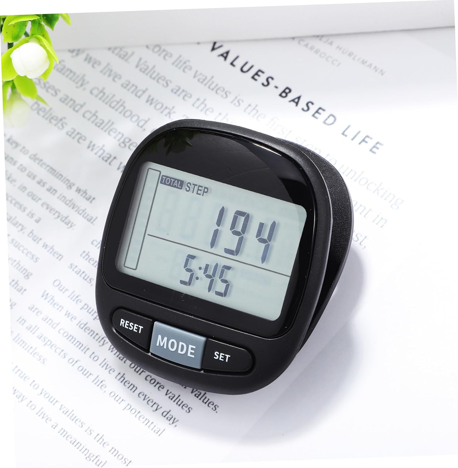 Sensor Portable Walking Pedometer with Clip Durable Plastic Step Counter for Outdoor Fitness Day Memory Accurate Step Tracking for Men Women